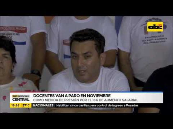 Docentes van a paro en noviembre - ABC Noticias - ABC Color
