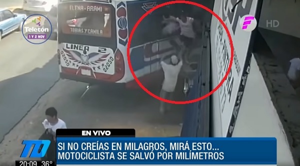 Bus fuera de control causa gran susto en San Lorenzo