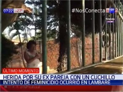 Intento de feminicidio en Lambaré: atacó a cuchillazos a su ex