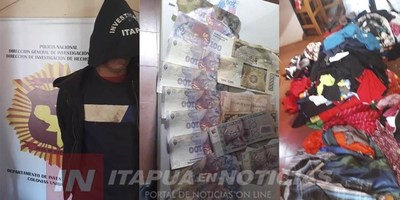 APREHENDEN A SUP. AUTOR DE HURTO Y RECUPERAN OBJETOS DENUNCIADOS