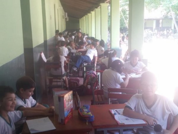 Dos escuelas de San Lorenzo sufren la falta de energía