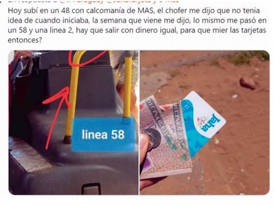 Choferes apagan el aparato y dicen que billetaje no funciona