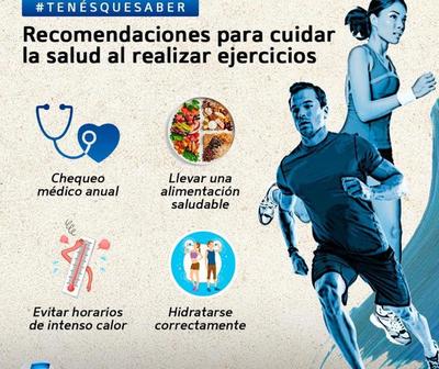 Recomendaciones para cuidar la salud al realizar ejercicios
