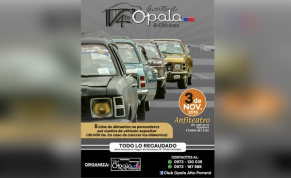 Invitan al IV Encuentro de Opala & Clásicos solidario