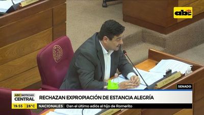 Senado rechaza expropiación de Estancia Alegría - ABC Noticias - ABC Color