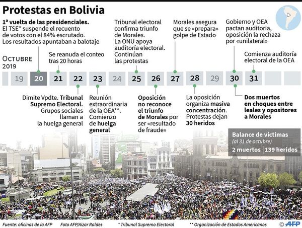OEA inicia auditoría electoral en Bolivia con protestas en las calles - Internacionales - ABC Color