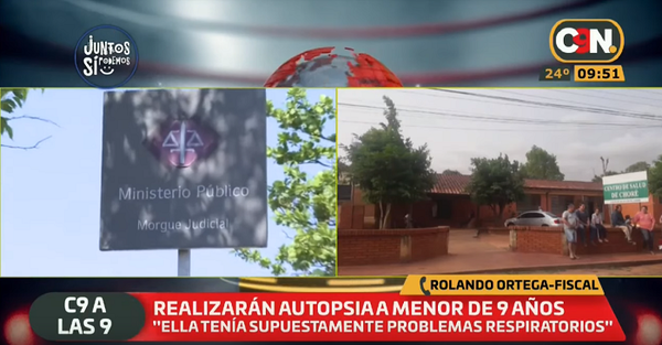 Practicarán autopsia a cuerpo de niña fallecida en Choré