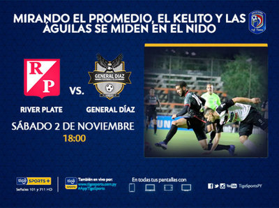 River Plate y General Díaz se miden en juego clave por el promedio