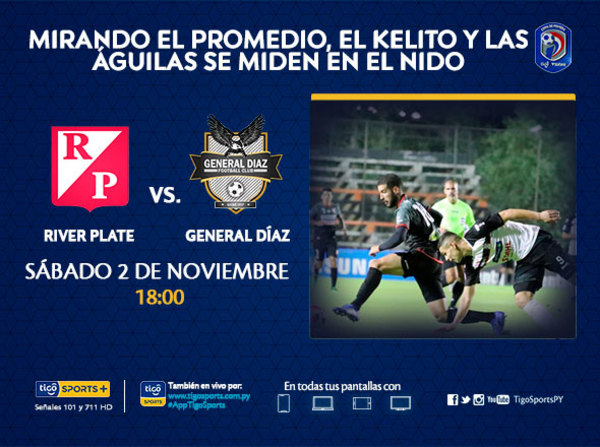 River Plate y General Díaz se miden en juego clave por el promedio