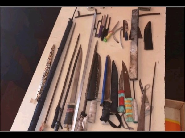 Incautan armas blancas y lanzas en penal de Pedro Juan Caballero