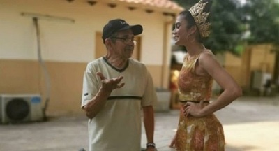 Clara Sosa visitó el hogar de ancianos Santo Domingo