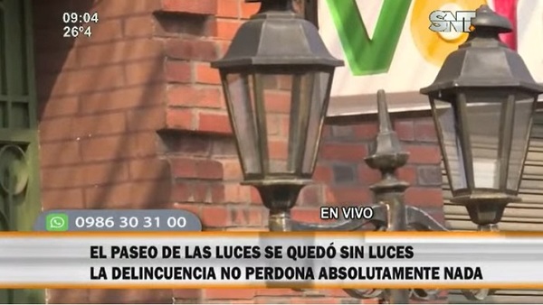 Rapiñan el "Paseo de las luces"