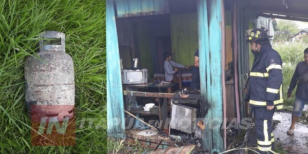 FUGA DE GAS OCASIONÓ INCENDIO DE VIVIENDA EN BO. FATIMA