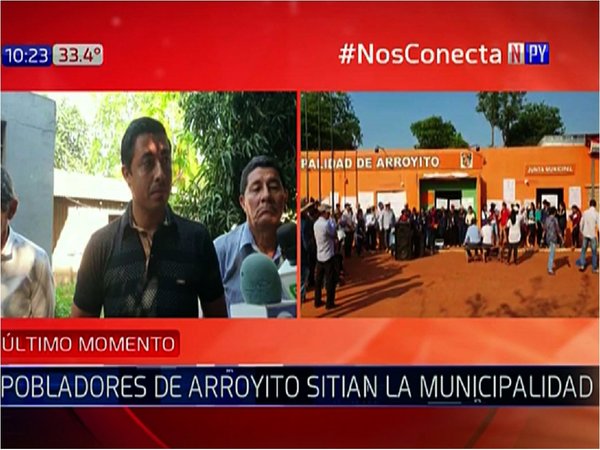 Pobladores sitian Municipalidad de Arroyito por presuntas obras fantasmas