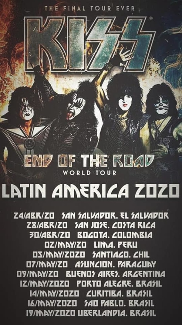 Kiss confirma a Paraguay como itinerario del tour End Of The Road - .::RADIO NACIONAL::.