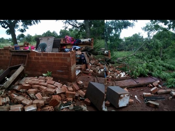 FUERTE TEMPORAL DEJÓ SIN HOGAR A HUMILDE FAMILIA DE NATALIO