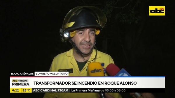 Transformador se incendió en Roque Alonso - ABC Noticias - ABC Color