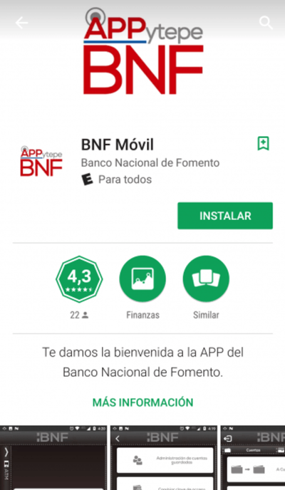 "APPytepe" ya se encuentra disponible la app del BNF | San Lorenzo Py