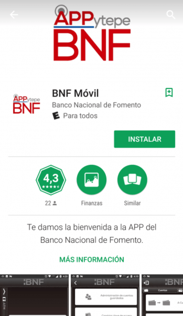 "APPytepe" ya se encuentra disponible la app del BNF  | San Lorenzo Py