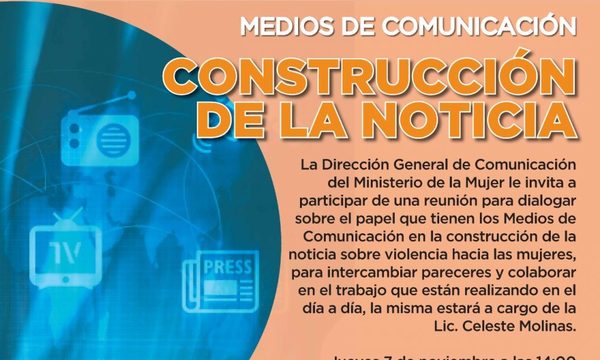 Realizarán charla sobre el abordaje de la violencia hacia las mujeres en los medios de prensa