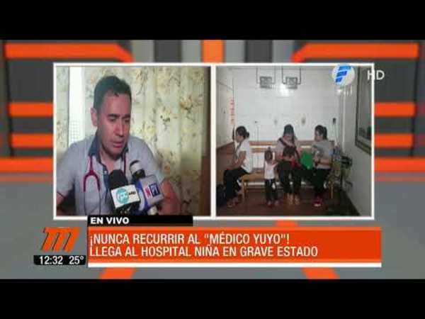 Niña en grave estado tras ir al “médico ñana“