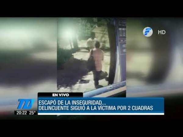 ¡Escapó del ladrón!