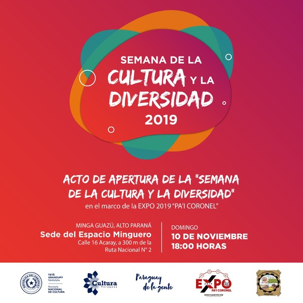 En Asunción e interior del país se hará la Semana de la Cultura y la Diversidad | .::Agencia IP::.