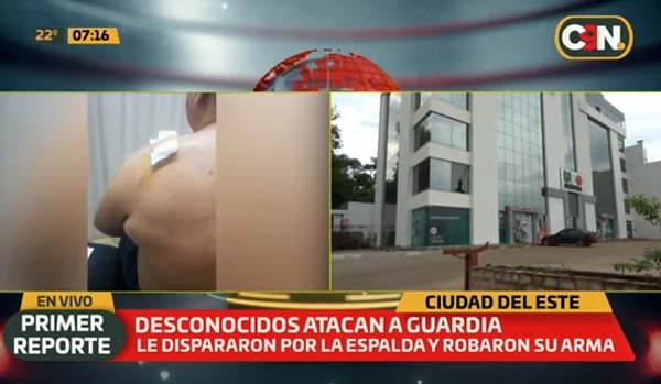 Otro guardia es baleado en un asalto