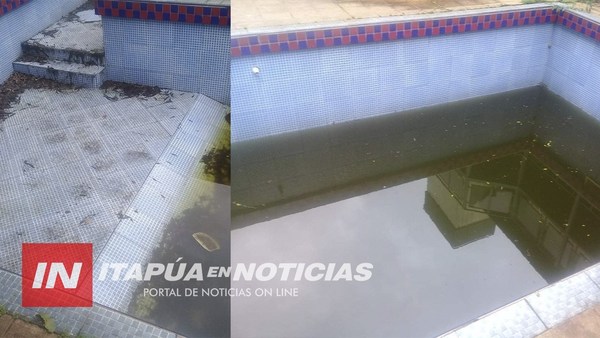 ENC: CASA Y PILETA ABANDONADA SIRVEN COMO CRIADERO DE MOSQUITOS Y RANAS