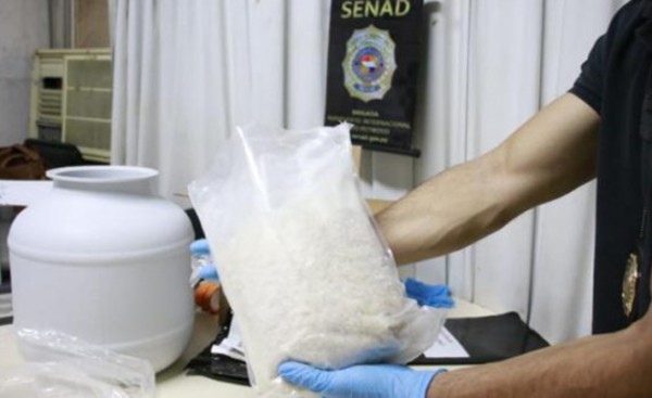 SENAD incautó más de 3 kilos de metanfetaminas procedente de Estonia