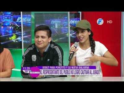 Porotito con bailarina nueva en el Baila 2019