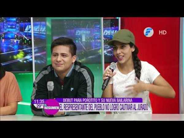 Porotito con bailarina nueva en el Baila 2019
