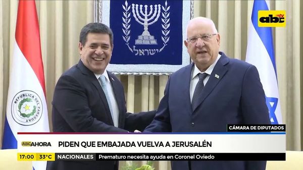 Piden que embajada vuelva a Jerusalén - ABC Noticias - ABC Color