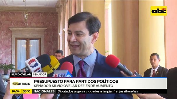 Senador Ovelar defiende aumento de presupuesto para partidos - ABC Noticias - ABC Color