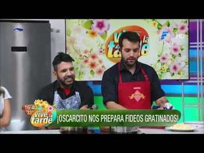 Hoy cocinamos fideos gratinados