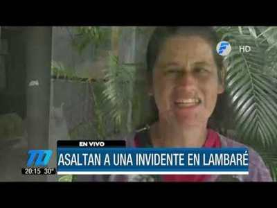 Asaltaron a una no vidente en Lambaré