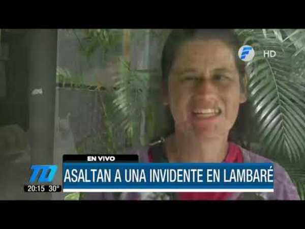 Asaltaron a una no vidente en Lambaré