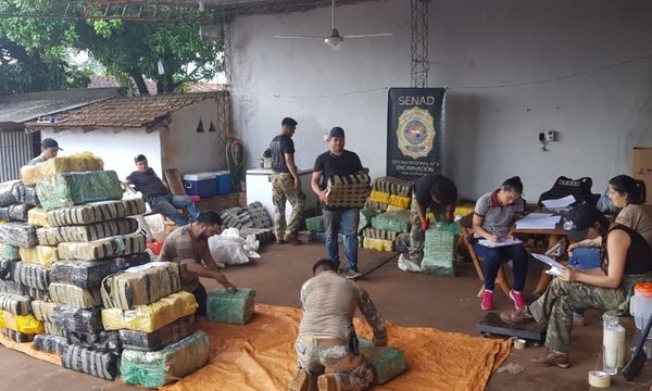 Incautaron cerca de cuatro toneladas de marihuana en zona de Itapúa