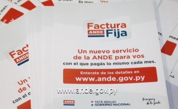 ANDE ofrece Factura Fija y flexibilidades para la Potencia Reservada