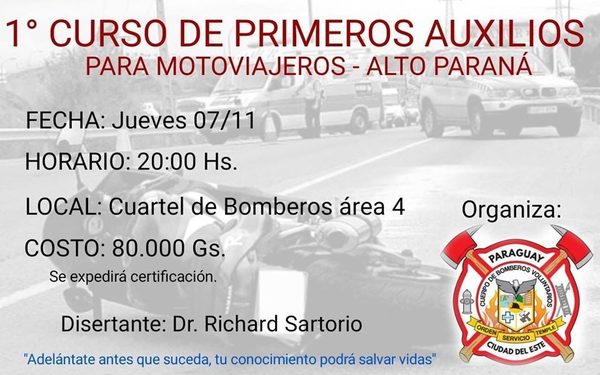 1º Curso de Primeros Auxilios para motoviajeros