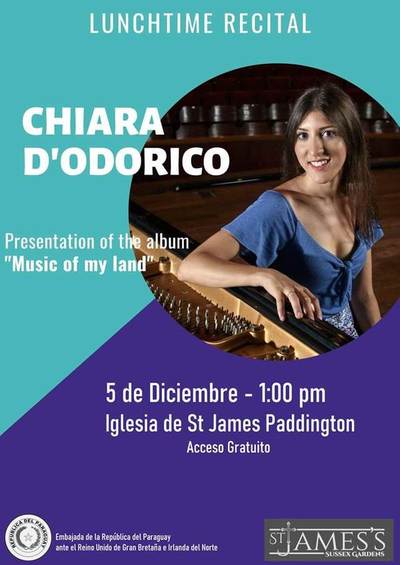 Chiara D’Odorico presentará «Purahei che Retagua» en Gran Bretaña | .::Agencia IP::.