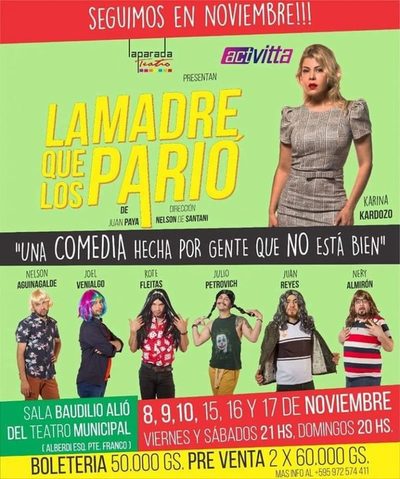 “La madre que los parió” sube a escena en el Teatro Municipal - ADN Paraguayo