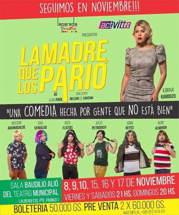 “La madre que los parió” sube a escena en el Teatro Municipal - ADN Paraguayo
