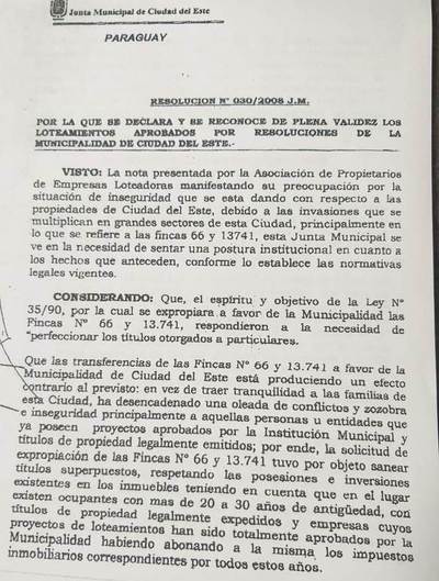 Ediles derogan resolución e incentivan nuevas ocupaciones en la ex finca 66
