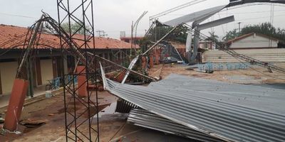 Colegio de Ñemby quedó con casi 100% de daños tras temporal