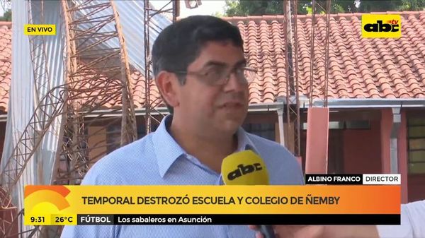 Temporal destrozó escuela y colegio de Ñemby - ABC Noticias - ABC Color