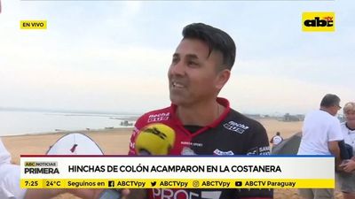 Hinchas de Colón acamparon en la bahía - ABC Noticias - ABC Color