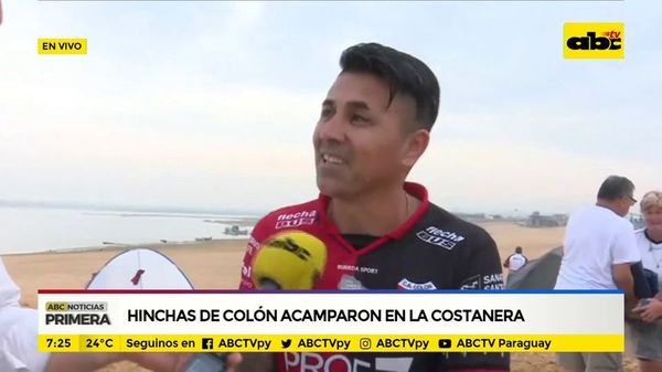 Hinchas de Colón acamparon en la bahía - ABC Noticias - ABC Color
