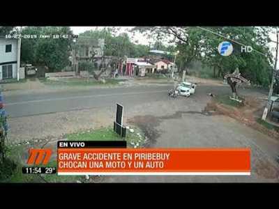 Grave accidente en Piribebuy