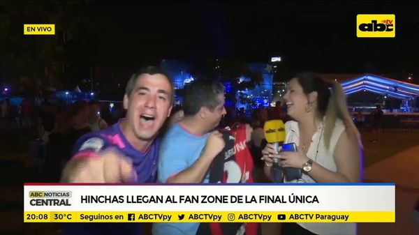 Hinchas llegan al Fan Zone de la final única - ABC Noticias - ABC Color